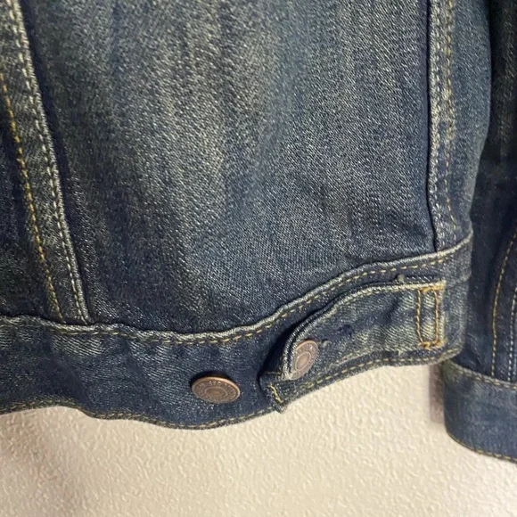 Levis Womens Denim Trucker Jacket Size XL Made In Colombia Classic Blue Jean - Picture 10 of 11
